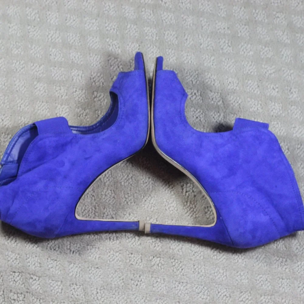 Gianni Bini Size 7.5 Electric Blue Peep Toe 4